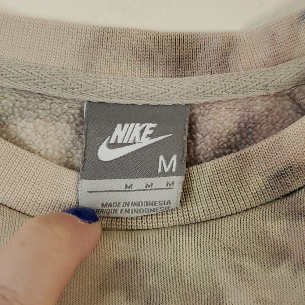 Vintage Nike Y2K Crop Sweatshirt Size Med Womens Homeade Tie Dye One Of A Kind - Picture 3 of 12